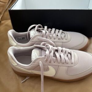 Nike Women’s Lavender Sneakers with Cream Swoosh and Gum Sole